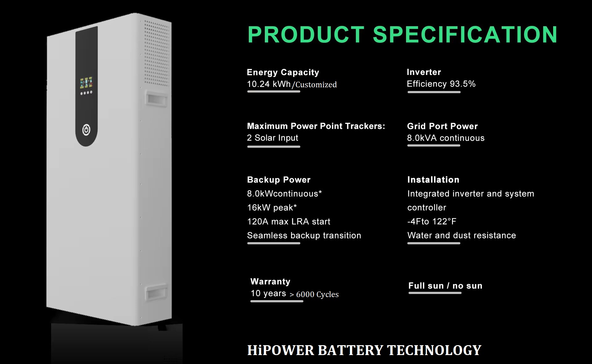 HiPOWER All-In-One Energy Storage System